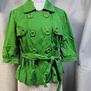 INC International Concepts Vibrant Green Woman's Utility Jacket S